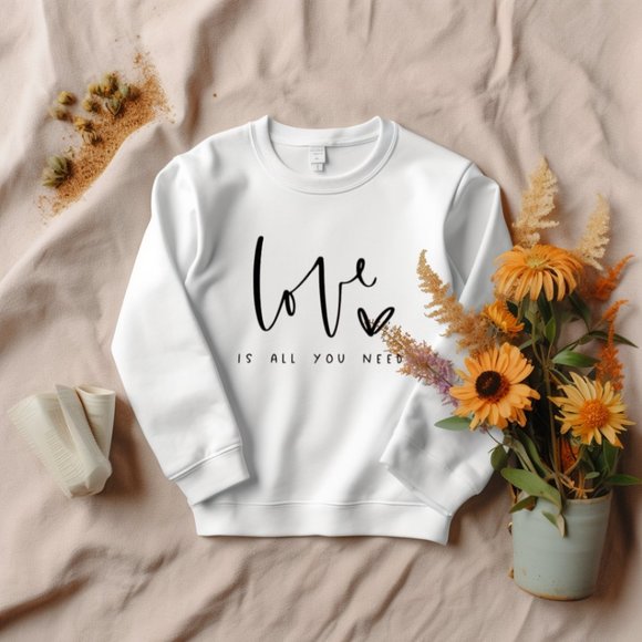 Love Is All You Need Sweat, Valentine Hood, Valentine's Day Sweat, Love Sweatshi - Picture 3 of 4